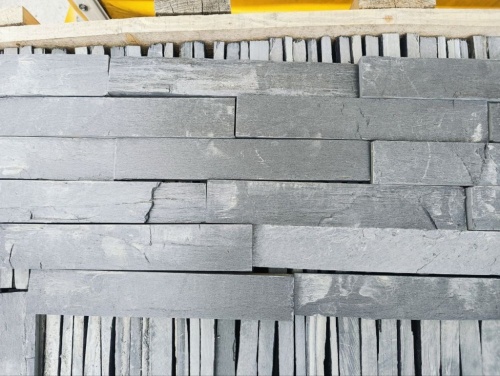 Плитка чёрная из натурального камня фасадная 30 см * 5 см, толщина 7 мм -30 мм купить в Катав-Ивановске